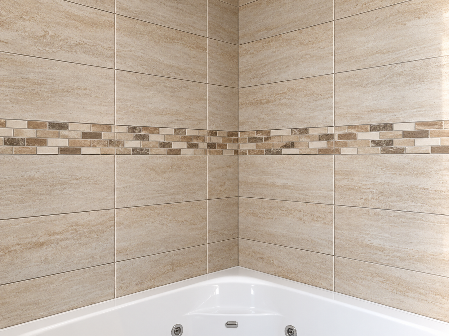 Bathroom tiling work by Jackenet